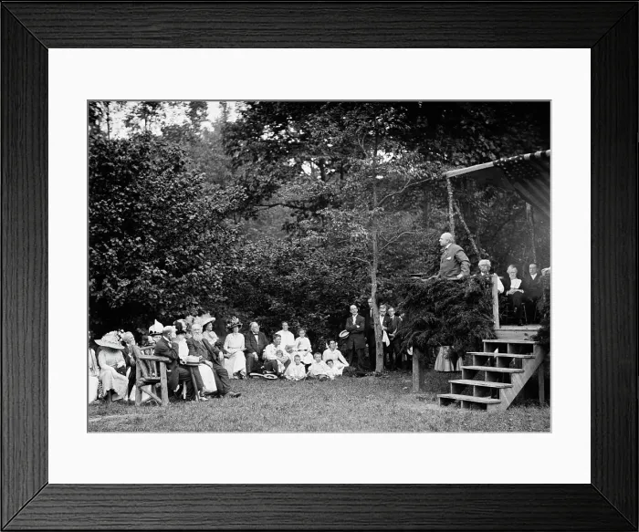 Framed Print : Dedication of Joaquin Miller Cabin, between c1910 and c1915. Creator: Bain News Service Framed Print : Dedication of Joaquin Miller Cabin, between c1910 and c1915. Creator: Bain News Service