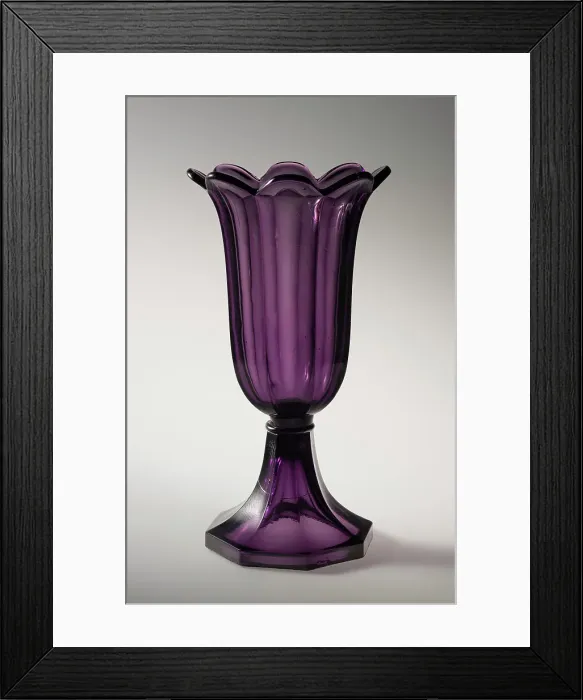 Framed Print : Vase, c1845-65. Creator: Boston and Sandwich Glass Company Framed Print : Vase, c1845-65. Creator: Boston and Sandwich Glass Company