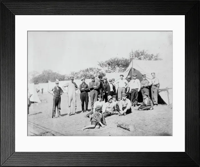 Framed Print : Penn. [i.e. Pennsylvania] coal strike - some of the 500 in Atlantic camp, between c1910 and c1915. Creator: Bain News Service