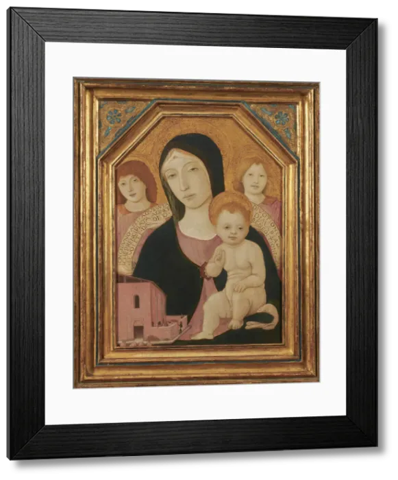 Framed Print : Virgin And Child With Two Angels, c1480. Creator: Matteo di Giovanni Framed Print : Virgin And Child With Two Angels, c1480. Creator: Matteo di Giovanni