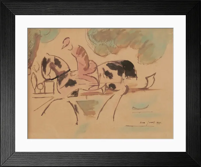 Framed Print : Jockey, 1909. Creator: Max Jacob Framed Print : Jockey, 1909. Creator: Max Jacob