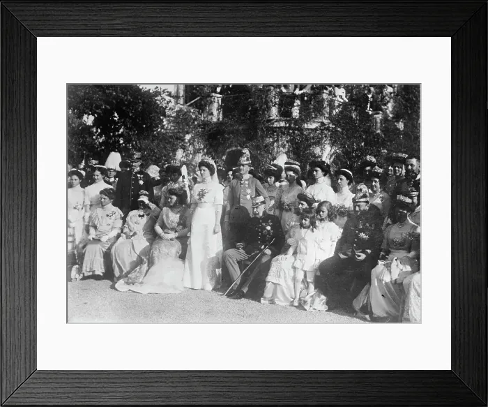 Framed Print : Wedding of Archduke Karl Franz Josef & Princess Zita, Kaiser Franz Joseph, 1911. Creator: Bain News Service Framed Print : Wedding of Archduke Karl Franz Josef & Princess Zita, Kaiser Franz Joseph, 1911. Creator: Bain News Service