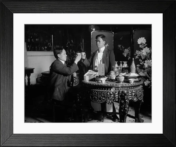 Framed Print : New Years Greeting, Chinatown 1912, 1912. Creator: Bain News Service Framed Print : New Years Greeting, Chinatown 1912, 1912. Creator: Bain News Service