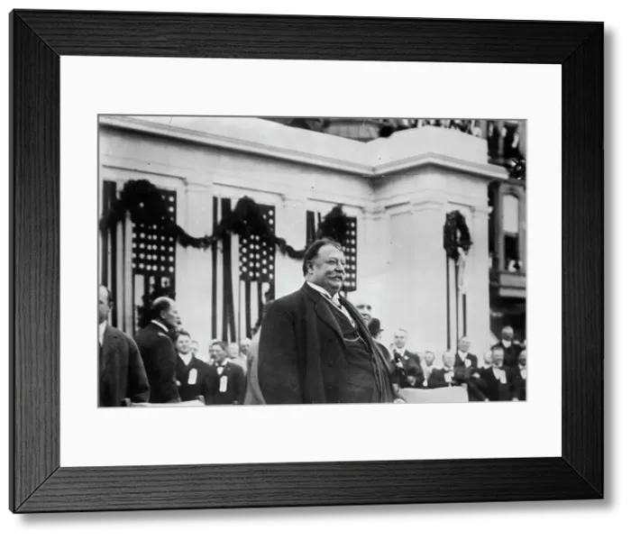 Framed Print : President William Howard Taft at the laying of the cornerstone for the Oakland...October 13, 1911. Creator: Bain News Service Framed Print : President William Howard Taft at the laying of the cornerstone for the Oakland...October 13, 1911. Creator: Bain News Service