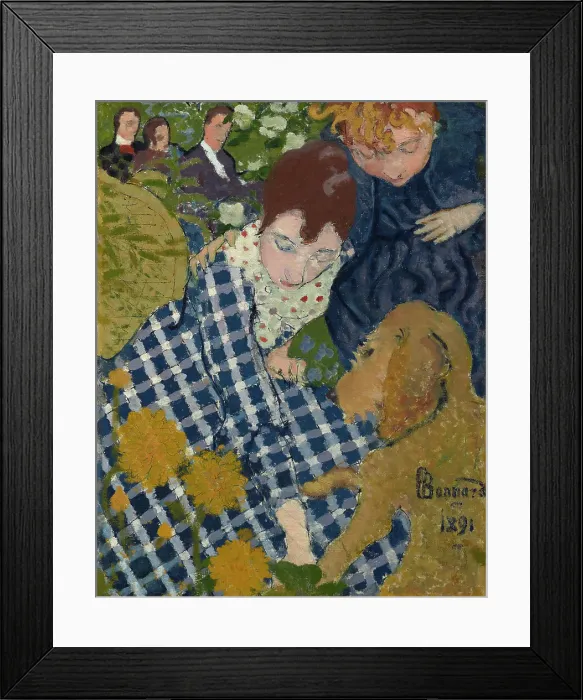 Framed Print : Women With A Dog, 1891. Creator: Pierre Bonnard Framed Print : Women With A Dog, 1891. Creator: Pierre Bonnard