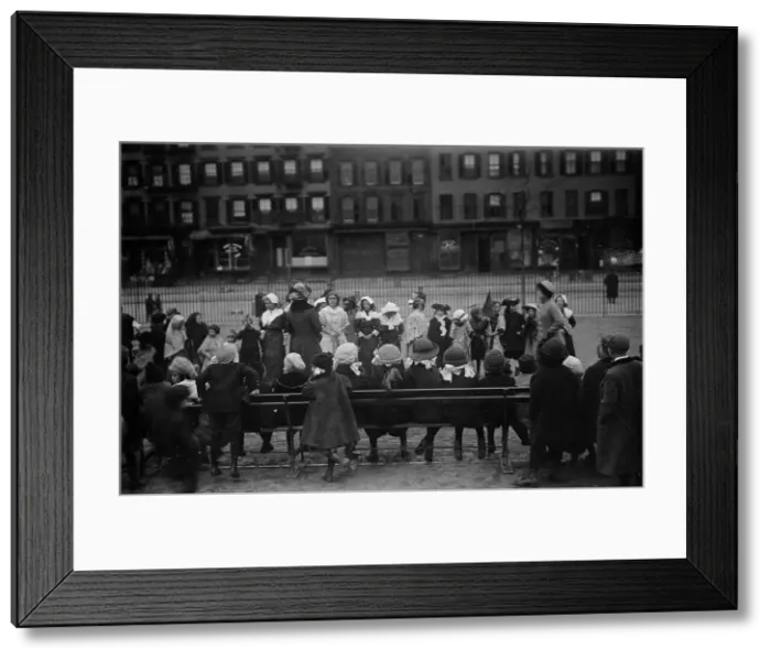 Framed Print : School children's Thanksgiving Games, 11 / 27 / 11, 1911. Creator: Bain News Service Framed Print : School children's Thanksgiving Games, 11 / 27 / 11, 1911. Creator: Bain News Service