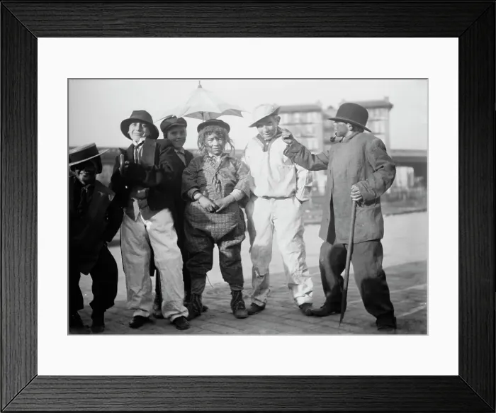 Framed Print : Thanksgiving Maskers, between c1910 and c1915. Creator: Bain News Service