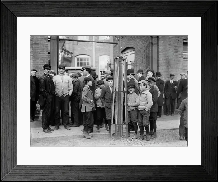 Framed Print : Strike Committee at Mill Gate, Passaic, between c1910 and c1915. Creator: Bain News Service Framed Print : Strike Committee at Mill Gate, Passaic, between c1910 and c1915. Creator: Bain News Service