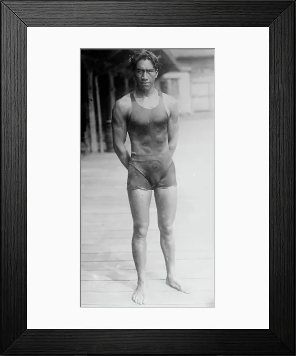 Framed Print : Duke P. Kahanamoku, between c1910 and c1915. Creator: Bain News Service Framed Print : Duke P. Kahanamoku, between c1910 and c1915. Creator: Bain News Service