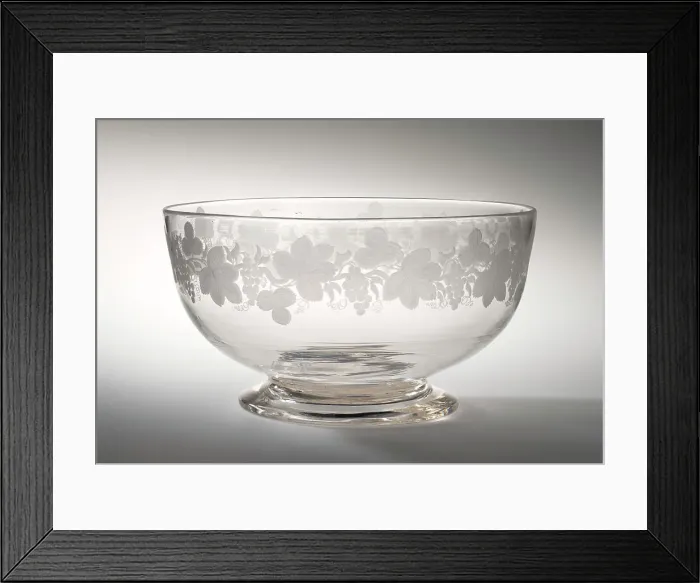 Framed Print : Footed Punch Bowl, c1835-55. Creator: Pobably New England Glass Works, American (1818-1888) Framed Print : Footed Punch Bowl, c1835-55. Creator: Pobably New England Glass Works, American (1818-1888)