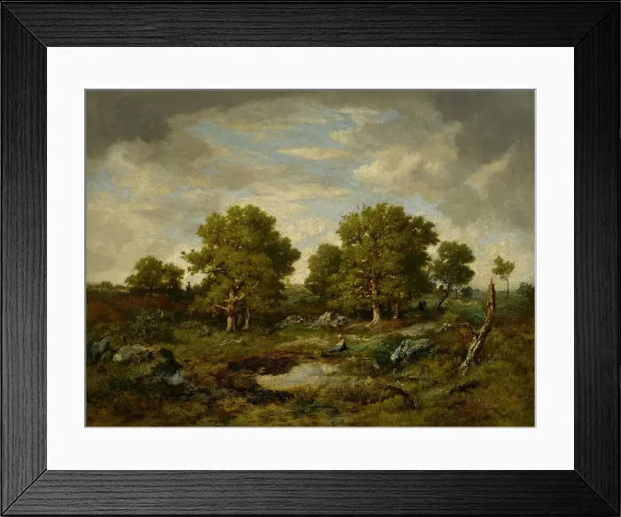 Framed Print : The Two Great Oaks, 1854. Creator: Narcisse Virgile Diaz de la Pena Framed Print : The Two Great Oaks, 1854. Creator: Narcisse Virgile Diaz de la Pena