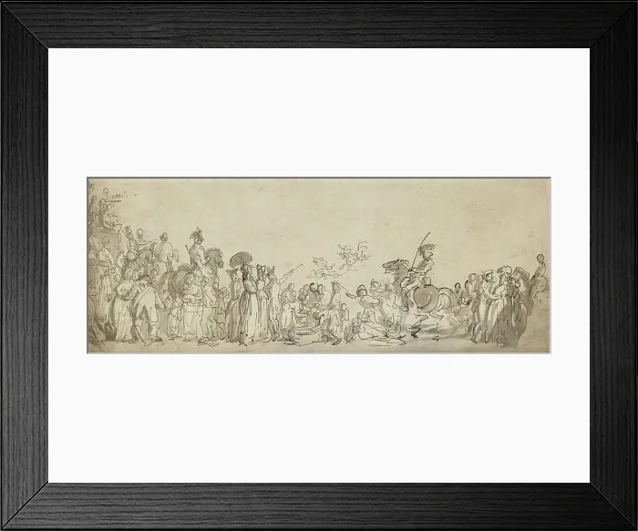 Framed Print : A Review In Hyde Park, c1800. Creator: Thomas Rowlandson Framed Print : A Review In Hyde Park, c1800. Creator: Thomas Rowlandson