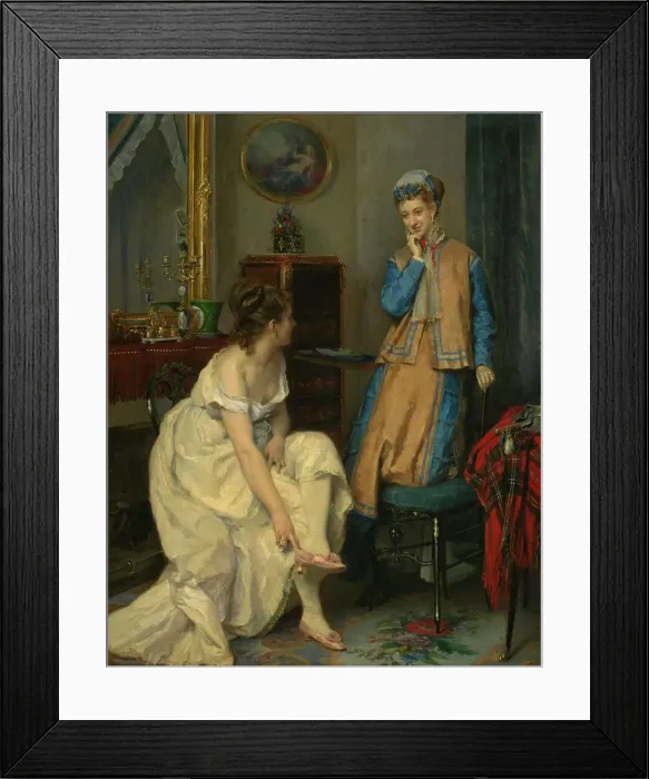 Framed Print : Confidences, c1870. Creator: Raimundo de Madrazo y Garreta Framed Print : Confidences, c1870. Creator: Raimundo de Madrazo y Garreta