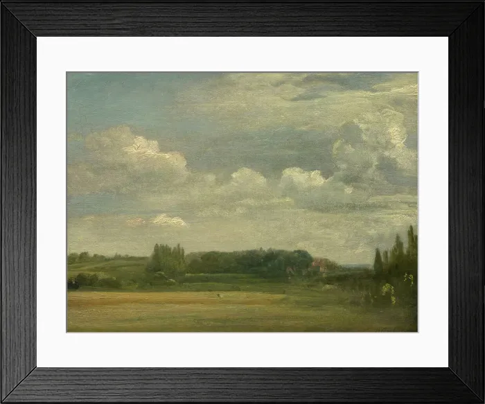Framed Print : East Bergholt Common, View Toward The Rectory, 1813. Creator: John Constable Framed Print : East Bergholt Common, View Toward The Rectory, 1813. Creator: John Constable