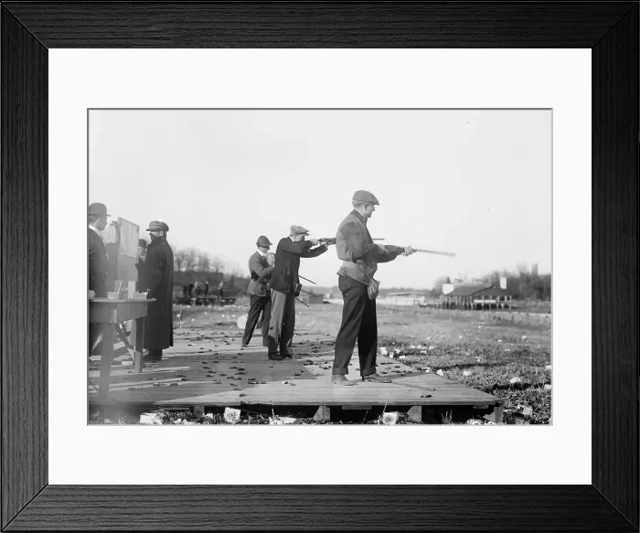 Framed Print : Travers Island, New York, National Championship [guns], between c1910 and c1915. Creator: Bain News Service