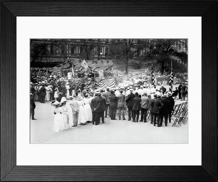 Framed Print : Mayor reviews Olympic Athletes, 1912. Creator: Bain News Service Framed Print : Mayor reviews Olympic Athletes, 1912. Creator: Bain News Service