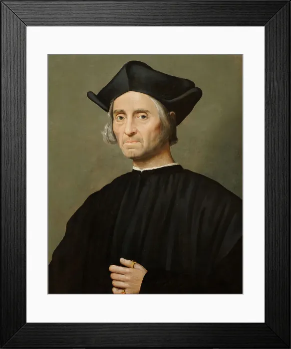 Framed Print : Portrait Of A Man, c1500-20. Creator: Ridolfo Ghirlandaio Framed Print : Portrait Of A Man, c1500-20. Creator: Ridolfo Ghirlandaio