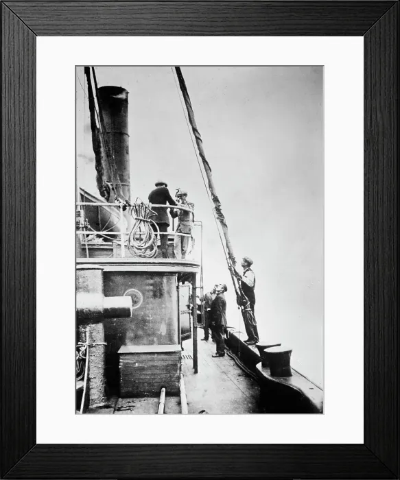 Framed Print : Tug on way to meet Carpathia, 1912. Creator: Bain News Service Framed Print : Tug on way to meet Carpathia, 1912. Creator: Bain News Service