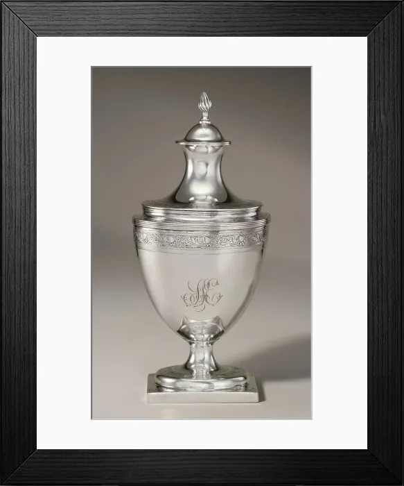 Framed Print : Sugar Bowl And Cover (Pot À Sucre À Pied Anse Volute Couvert) With Portraits Of Elizabeth I...1812 Creator: Paul Revere Framed Print : Sugar Bowl And Cover (Pot À Sucre À Pied Anse Volute Couvert) With Portraits Of Elizabeth I...1812 Creator: Paul Revere