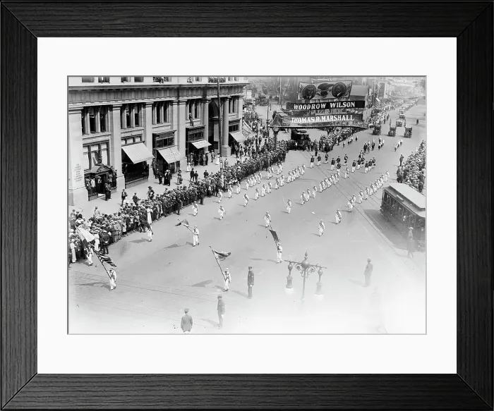 Framed Print : Olympic parade, 1912. Creator: Bain News Service Framed Print : Olympic parade, 1912. Creator: Bain News Service