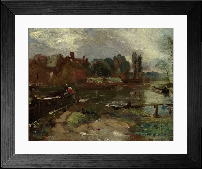 Framed Print : Flatford Mill From The Lock, c1810. Creator: John Constable Framed Print : Flatford Mill From The Lock, c1810. Creator: John Constable
