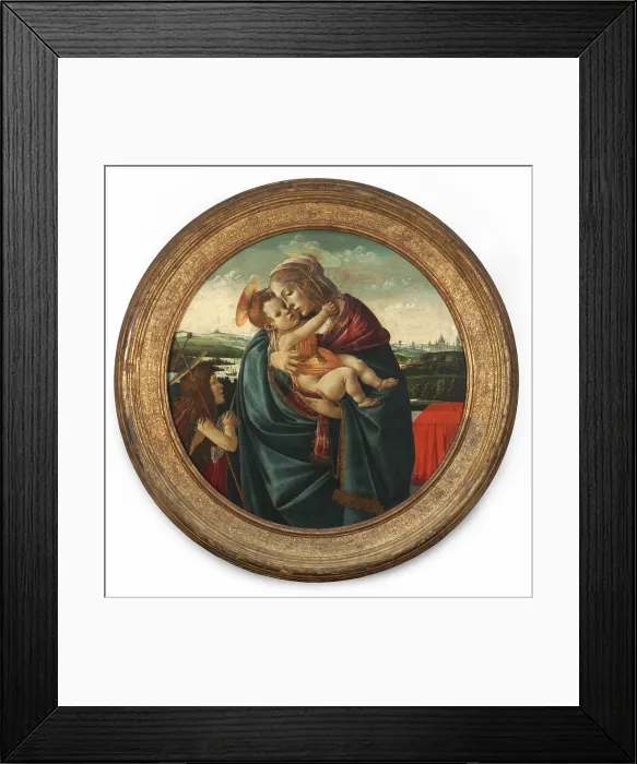 Framed Print : Virgin And Child With Saint John The Baptist, c1490. Creators: Workshop of Sandro Botticelli, Sandro Botticelli Framed Print : Virgin And Child With Saint John The Baptist, c1490. Creators: Workshop of Sandro Botticelli, Sandro Botticelli