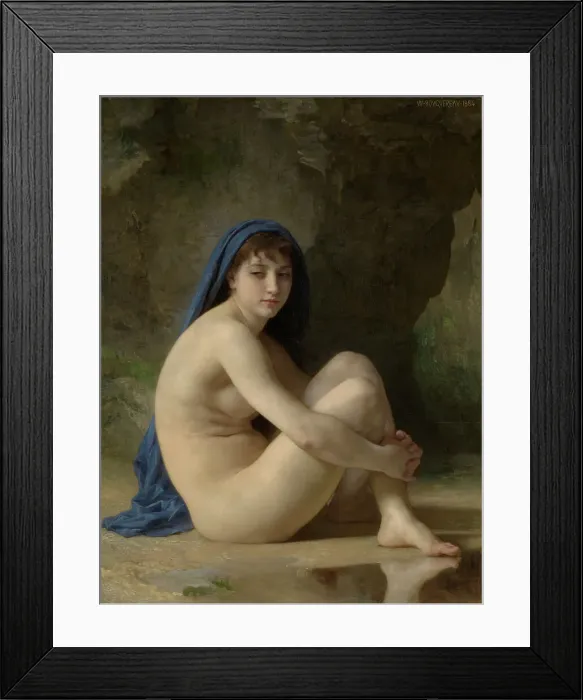 Framed Print : Seated Nude, 1884. Creator: William-Adolphe Bouguereau Framed Print : Seated Nude, 1884. Creator: William-Adolphe Bouguereau