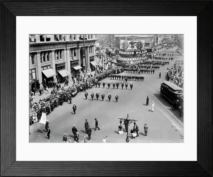 Framed Print : Parade in honor of Olympic victors, 1912. Creator: Bain News Service Framed Print : Parade in honor of Olympic victors, 1912. Creator: Bain News Service