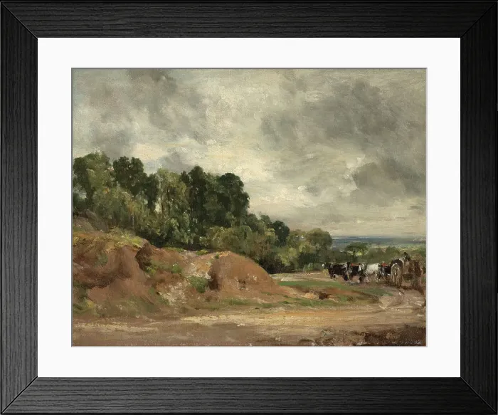 Framed Print : Sandbanks And A Cart And Horses On Hampstead Heath, c1820-25. Creator: John Constable Framed Print : Sandbanks And A Cart And Horses On Hampstead Heath, c1820-25. Creator: John Constable