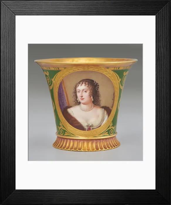 Framed Print : Cup (Tasse Jasmin À Pied Cannelé, 1St Size) With Portrait Labeled La Princess Palatine, 1811. Creator: Unknown Framed Print : Cup (Tasse Jasmin À Pied Cannelé, 1St Size) With Portrait Labeled La Princess Palatine, 1811. Creator: Unknown