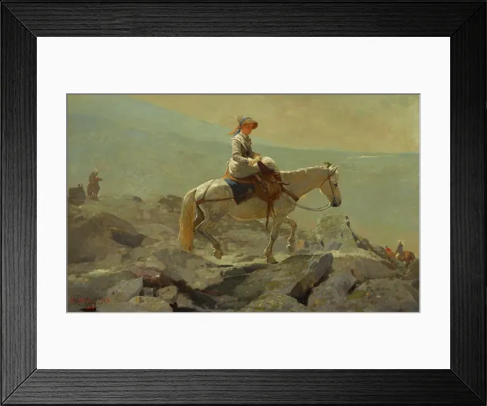 Framed Print : The Bridle Path, White Mountains, 1868. Creator: Winslow Homer Framed Print : The Bridle Path, White Mountains, 1868. Creator: Winslow Homer