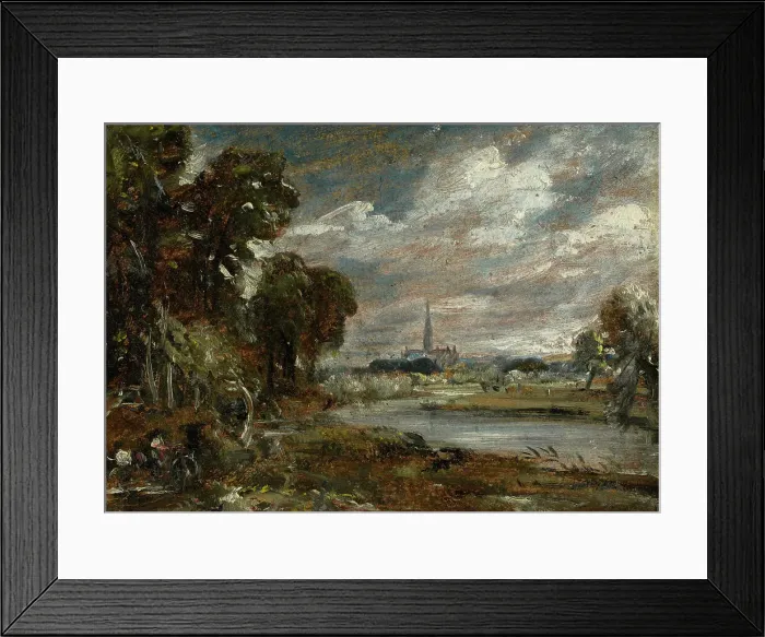 Framed Print : Salisbury Cathedral From The River Nadder, c1829. Creator: John Constable Framed Print : Salisbury Cathedral From The River Nadder, c1829. Creator: John Constable