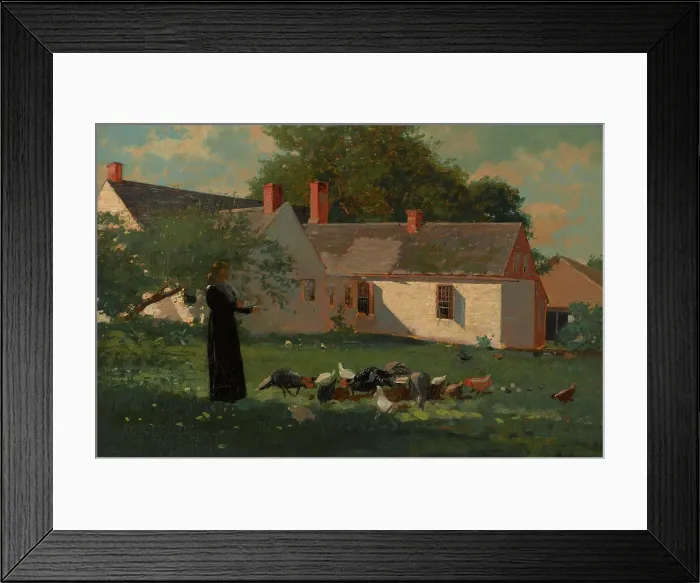 Framed Print : Farmyard Scene, c1872-74. Creator: Winslow Homer Framed Print : Farmyard Scene, c1872-74. Creator: Winslow Homer