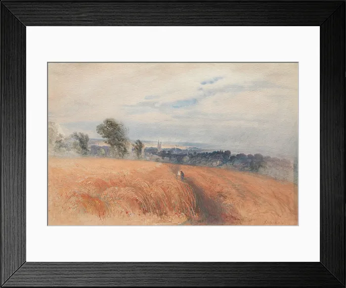 Framed Print : Two Figures Crossing A Wheatfield, 1839. Creator: John Martin Framed Print : Two Figures Crossing A Wheatfield, 1839. Creator: John Martin