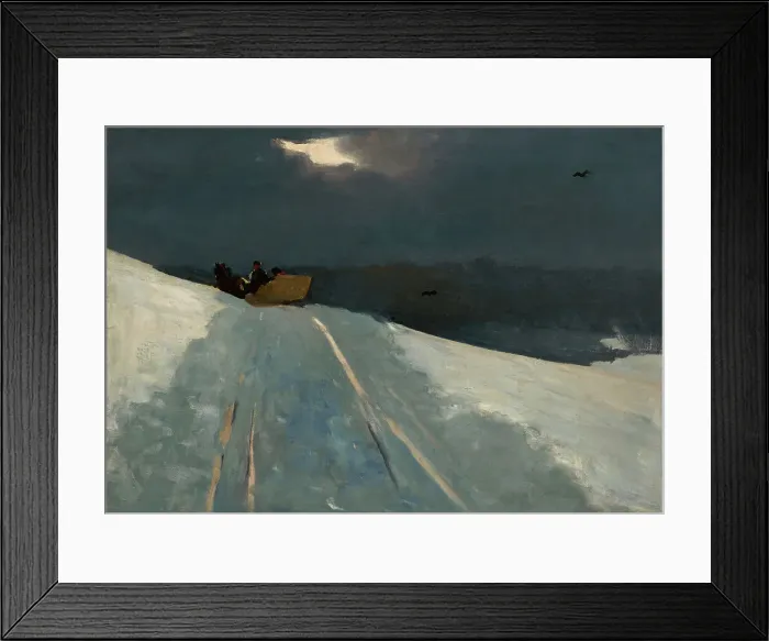 Framed Print : Sleigh Ride, c1890-95. Creator: Winslow Homer Framed Print : Sleigh Ride, c1890-95. Creator: Winslow Homer