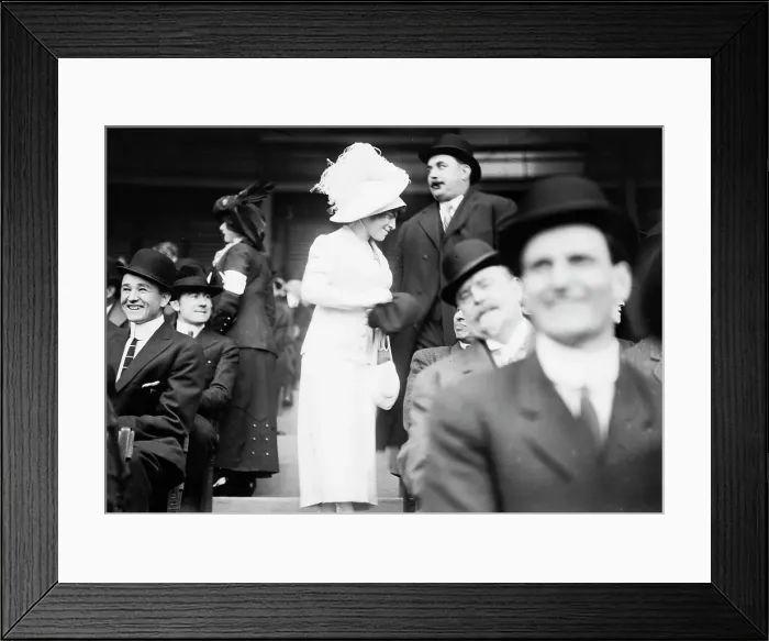 Framed Print : Chorus girl at TITANIC benefit, 1912. Creator: Bain News Service Framed Print : Chorus girl at TITANIC benefit, 1912. Creator: Bain News Service