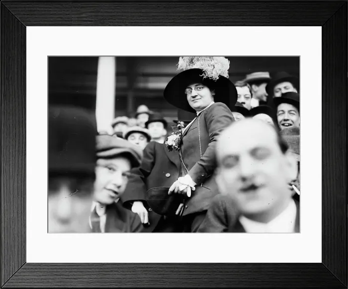 Framed Print : Chorus girl at TITANIC game, 1912. Creator: Bain News Service Framed Print : Chorus girl at TITANIC game, 1912. Creator: Bain News Service