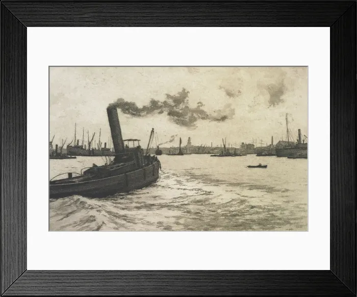 Framed Print : Limehouse, before 1920? Creator: Charles Henry Baskett Framed Print : Limehouse, before 1920? Creator: Charles Henry Baskett