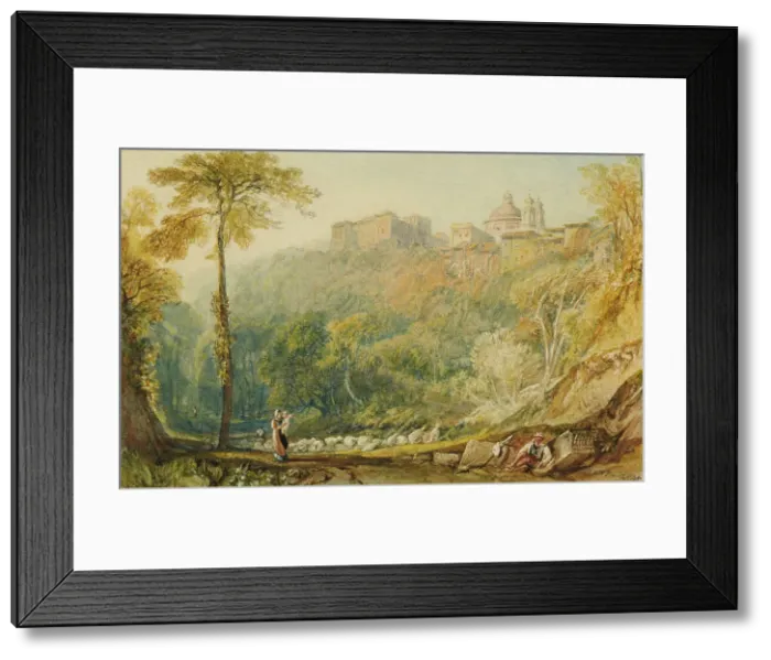 Framed Print : View Of La Riccia (Ariccia), 1817. Creator: JMW Turner Framed Print : View Of La Riccia (Ariccia), 1817. Creator: JMW Turner