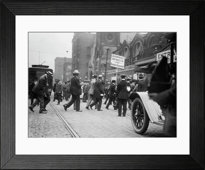 Framed Print : Cal[ifornia] Delegation entering Coliseum, 1912. Creator: Bain News Service