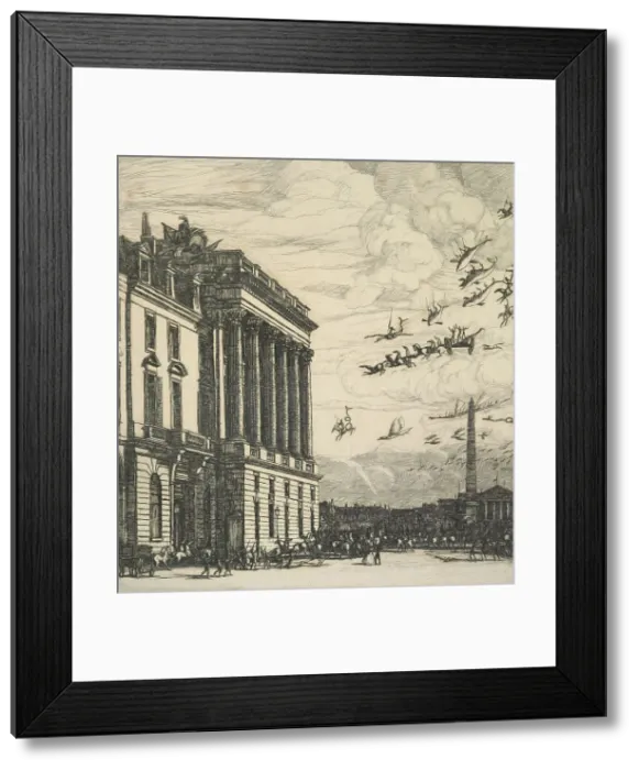 Framed Print : Le Ministère de la Marine (The Ministry of the Navy), 1865. Creator: Charles Meryon Framed Print : Le Ministère de la Marine (The Ministry of the Navy), 1865. Creator: Charles Meryon