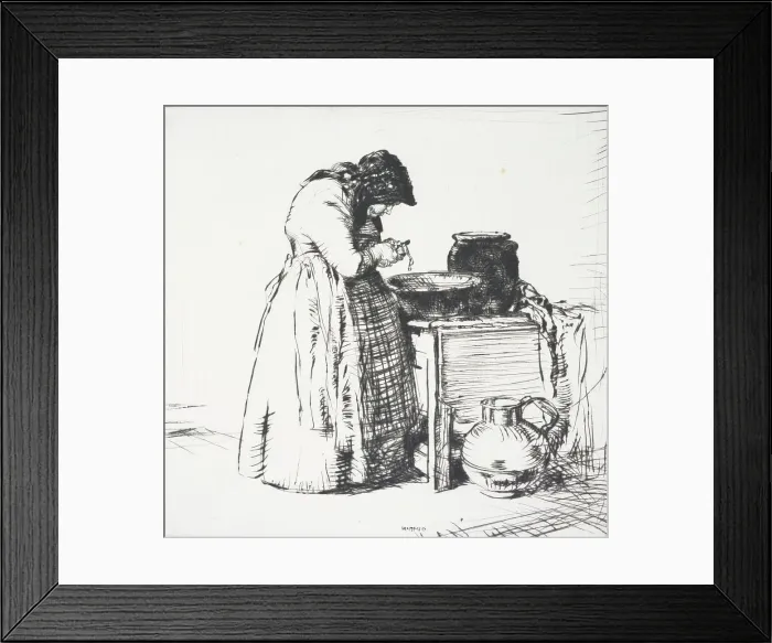Framed Print : Aunt Elizabeth, 1921. Creator: Edmund Blampied Framed Print : Aunt Elizabeth, 1921. Creator: Edmund Blampied