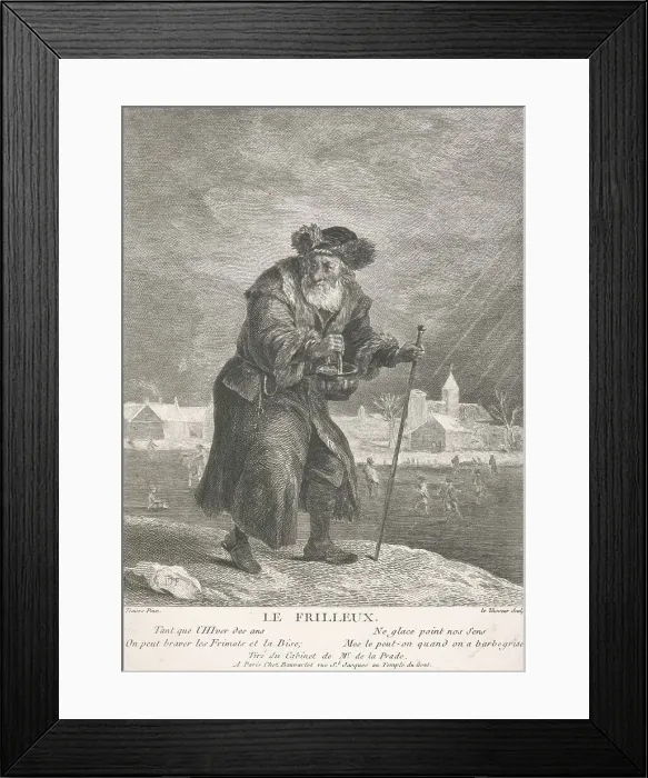 Framed Print : Allegory of the four seasons: Winter, 1749-1797. Creator: Jean-Charles Levasseur Framed Print : Allegory of the four seasons: Winter, 1749-1797. Creator: Jean-Charles Levasseur