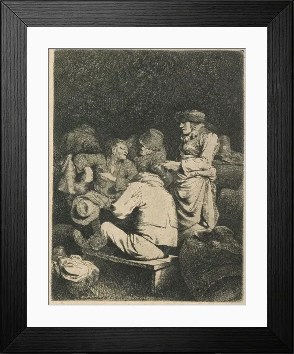 Framed Print : The old hostess, c. 1660. Creator: Cornelis Bega Framed Print : The old hostess, c. 1660. Creator: Cornelis Bega