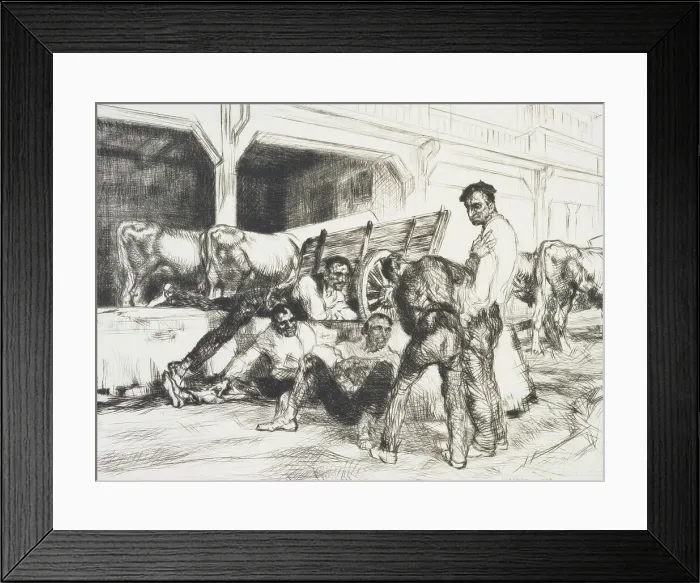 Framed Print : Lunch hour, San Sebastian, 1924. Creator: Edmund Blampied Framed Print : Lunch hour, San Sebastian, 1924. Creator: Edmund Blampied
