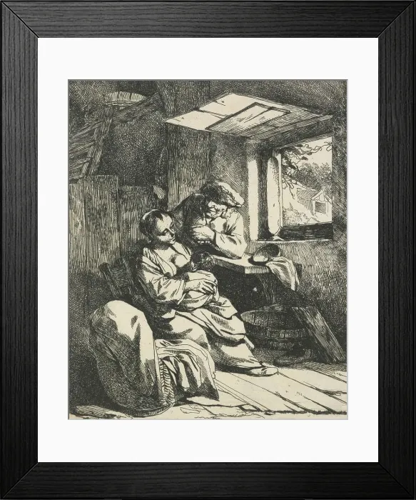 Framed Print : The young mother, c. 1660. Creator: Cornelis Bega Framed Print : The young mother, c. 1660. Creator: Cornelis Bega