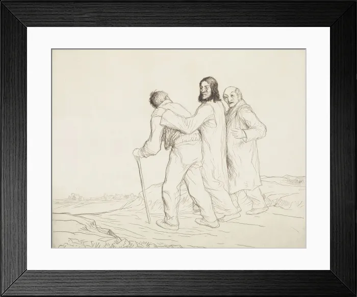 Framed Print : The way to Emmaus, no.2, 1914. Creator: William Strang Framed Print : The way to Emmaus, no.2, 1914. Creator: William Strang