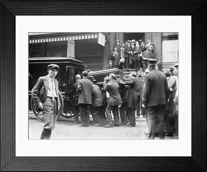 Framed Print : Rosenthal funeral, N.Y. 1912. Creator: Bain News Service Framed Print : Rosenthal funeral, N.Y. 1912. Creator: Bain News Service