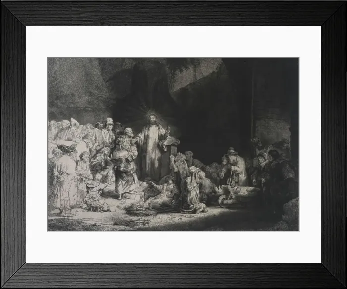 Framed Print : Christ healing the sick ('The hundred guilder print'), 1775. Creator: William Baillie Framed Print : Christ healing the sick ('The hundred guilder print'), 1775. Creator: William Baillie