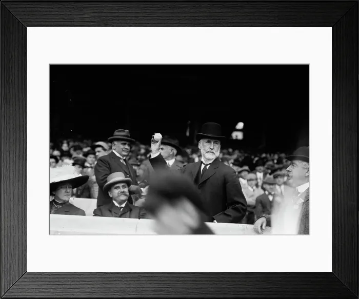 Framed Print : Gov. Foss & Mayor Gaynor, Polo Grounds, 1912. Creator: Bain News Service Framed Print : Gov. Foss & Mayor Gaynor, Polo Grounds, 1912. Creator: Bain News Service
